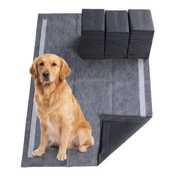 150 Pack Activated Carbon Dog Pee Pads 35.5″x24″, Extra Large 6-Layer Odor Control Pet Training Pads