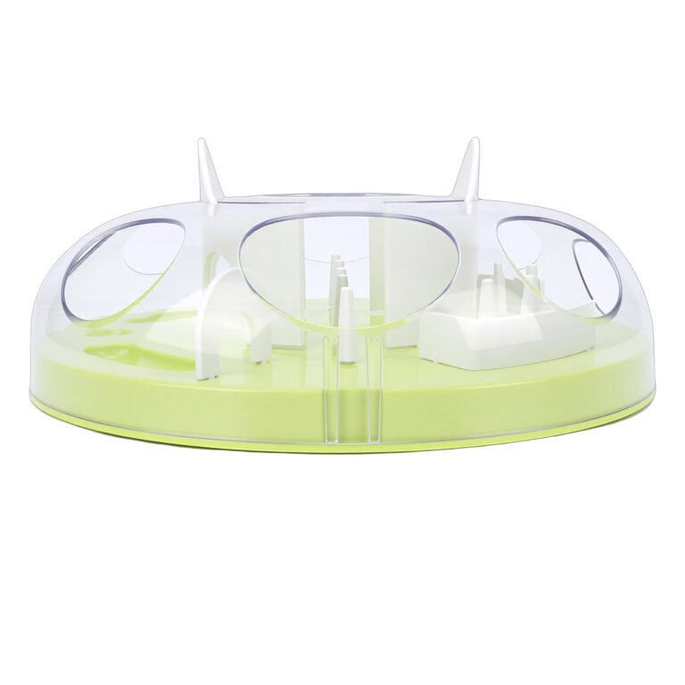 Interactive Cat Puzzle Feeder Funny Cat Puzzle Food Dispenser Enrichment Toy For Pets Play And Exercise Green