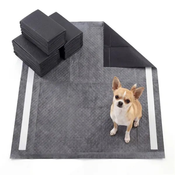 150 Pack Charcoal Dog Pee Pads 24″x24″, 6-Layer Ultra Absorbent Pet Training Pads With Odor Control