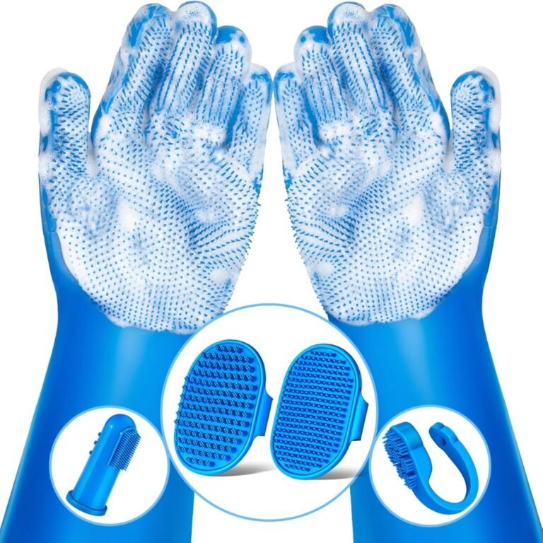 6PCS Grooming Bath Supplies For Dogs, Cats Dog Washing Gloves Dog Bath Brush Dog Shower Brush Pet Grooming Gloves Dog Grooming Kit Pet