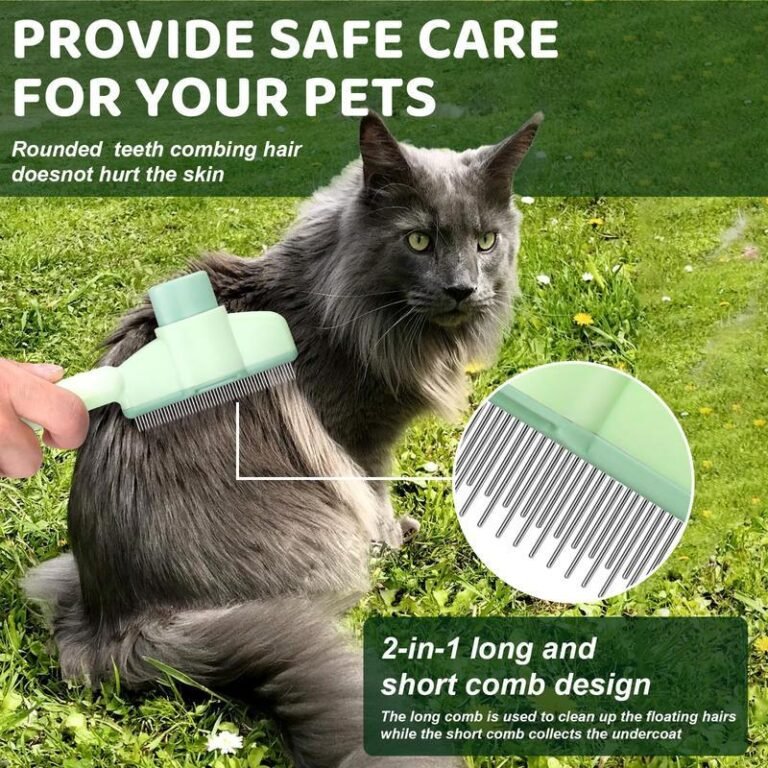 Cat And Dog Comb, Knot Remover, Hair Removal Tool, Pet Self-cleaning Comb, For Long Hair, Massage, Knot Removal, Hair Removal Exclusively