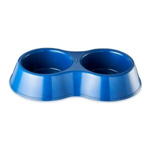 Vibrant Life Medium Cup Double Diner Pet Bowl Blue