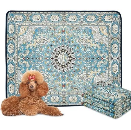Qeils Washable Pee Pads For Dogs, 2 Pack Reusable Puppy Pads 36×41  Super Absorbent Leakproof Dog Training Pads, Non-Slip Potty Pads For Floor, Crate, Couch, Whelping Pads Litter Mat Pet Supplies