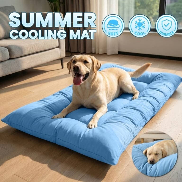 Extra-Large Summer Cooling Mat Dog Sofa Bed,Ultra-Soft, 8 Compartments, Extra-Large Plush Dog Sofa Bed,Super Soft, Thick Polyester Pet Mat With A Non-Slip Bottom